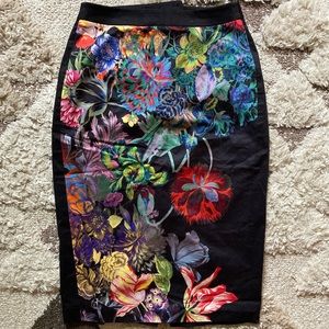 Anthropologie Pencil Skirt | Size 6 | Stunning Vibrant Florals